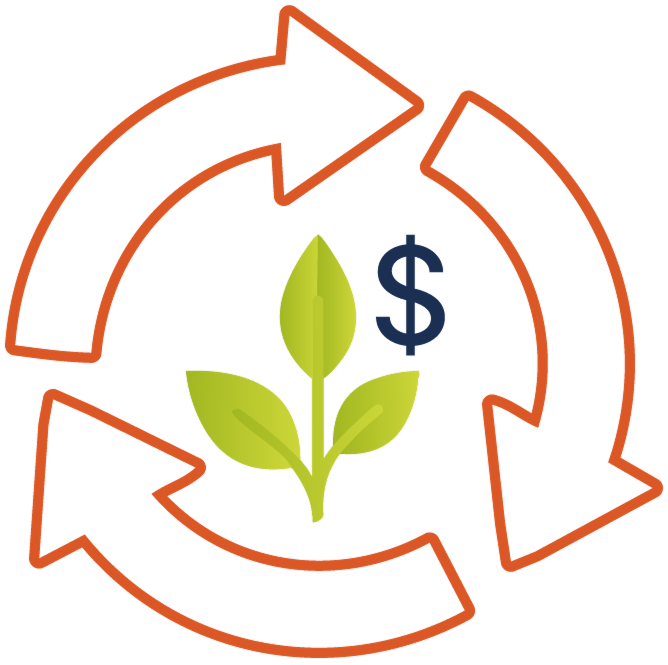 Ícone compras sustentáveis